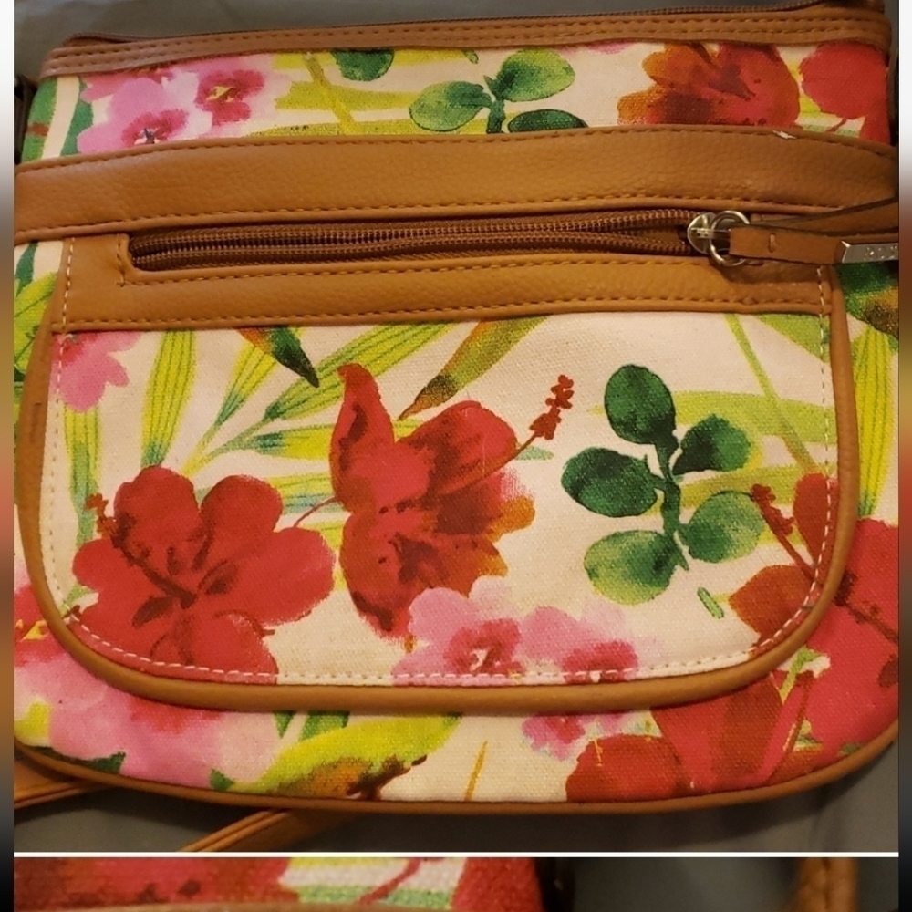 Rosetti Small Floral Handbag Purse Red
